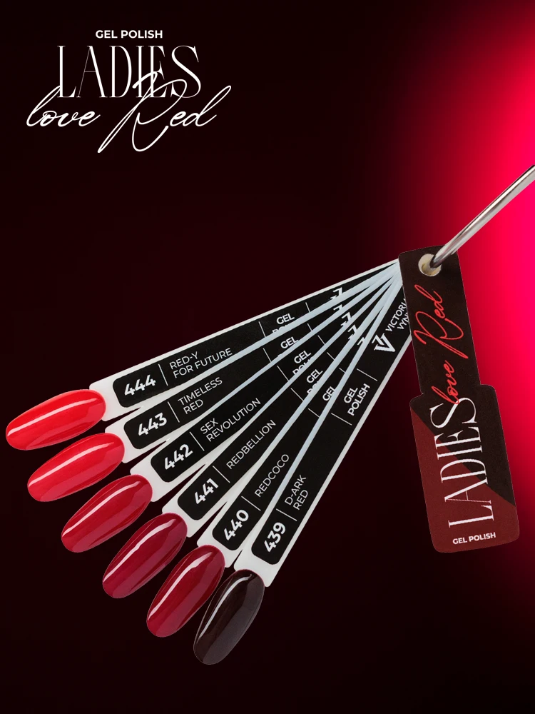 Victoria VYNN Color Chart Ladies Love Red Gel Polish 439-444 2 victoria vynn ladies love red color chart