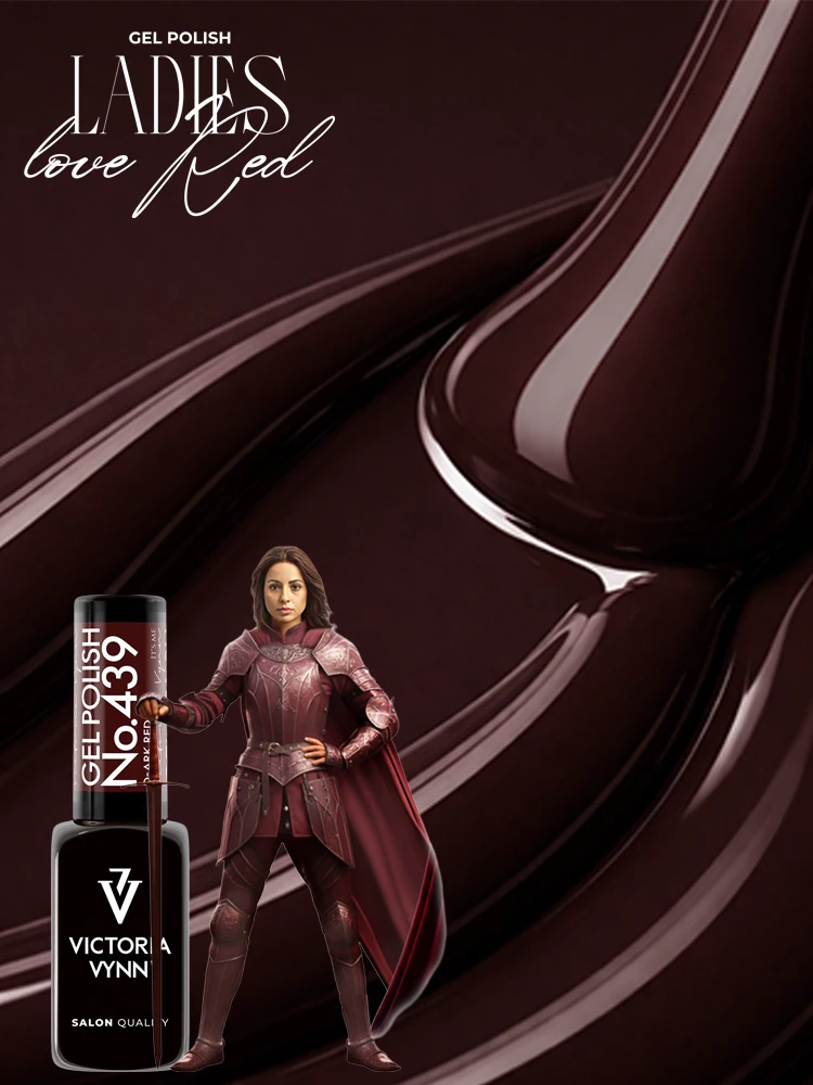Victoria VYNN Gel Polish No. 439 d-Ark Red 4 victoria vynn salon gel polish no. 439 d ark red