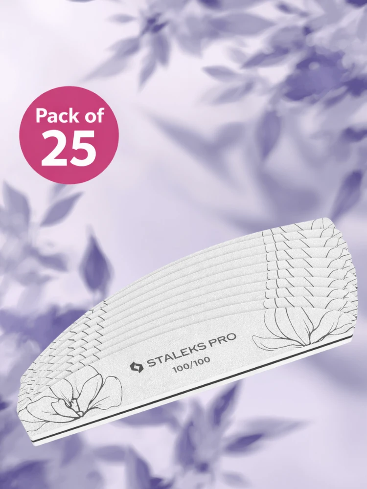 Staleks Crescent mineral nail file EXPERT 40 100/100 grit (25 pcs) 2 100 100 25 pack copy 1