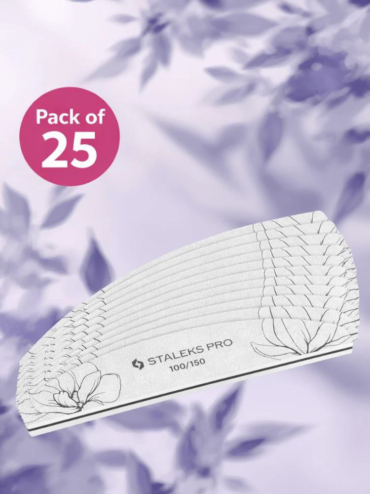 Staleks Crescent mineral nail file EXPERT 40 100/150 grit (25 pcs) 2 100 150 25 pack copy