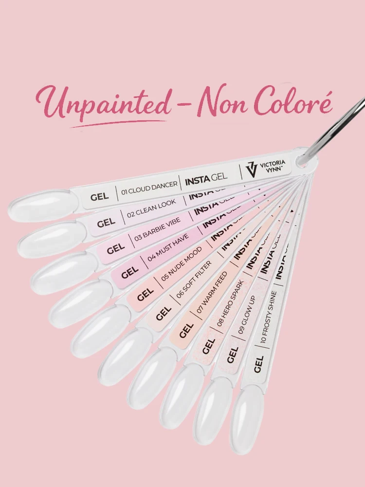 Victoria VYNN Color Chart Insta Gel (Unpainted) 2 new version of unpainted instagel color chart