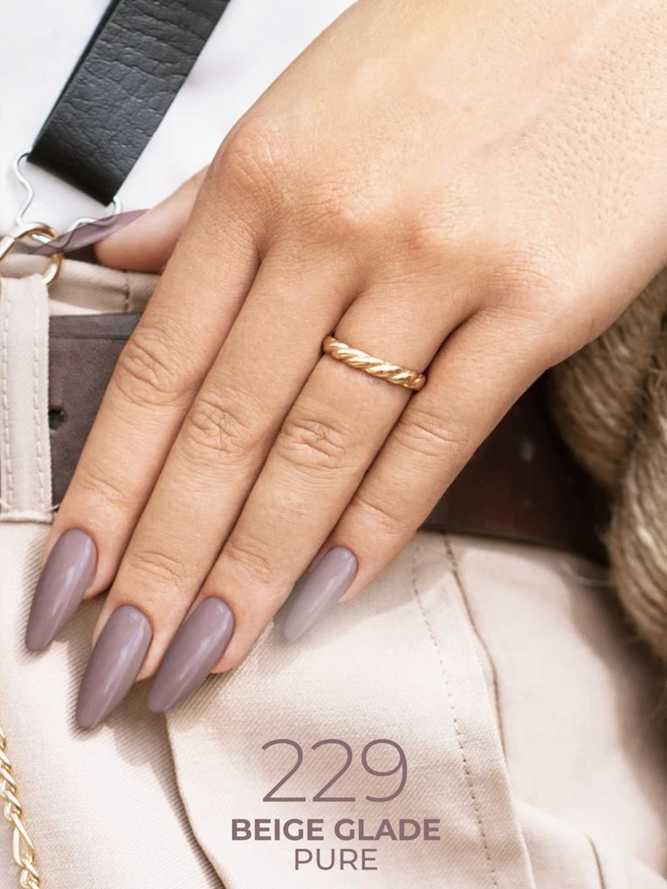 beige gel nails