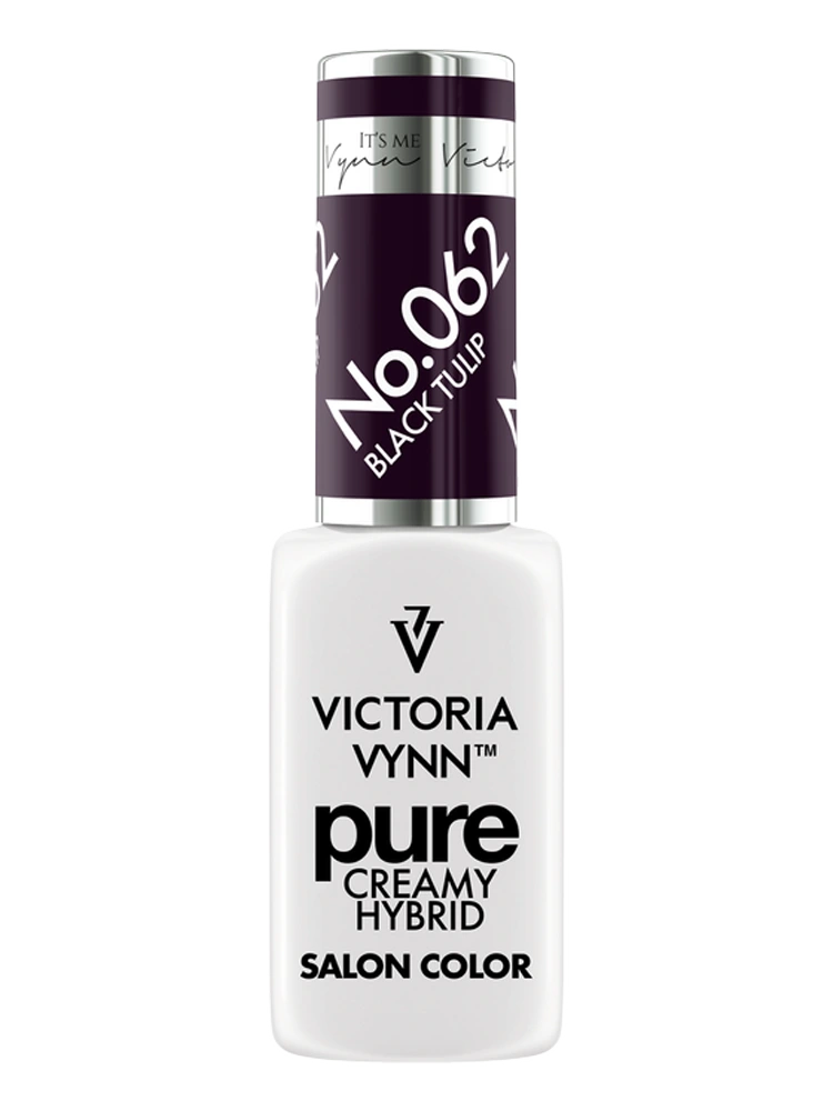 Best Aubergine Dark Purple Black Gel Polish Victoria VYNN Pure Creamy Hybrid 062 Black Tulip