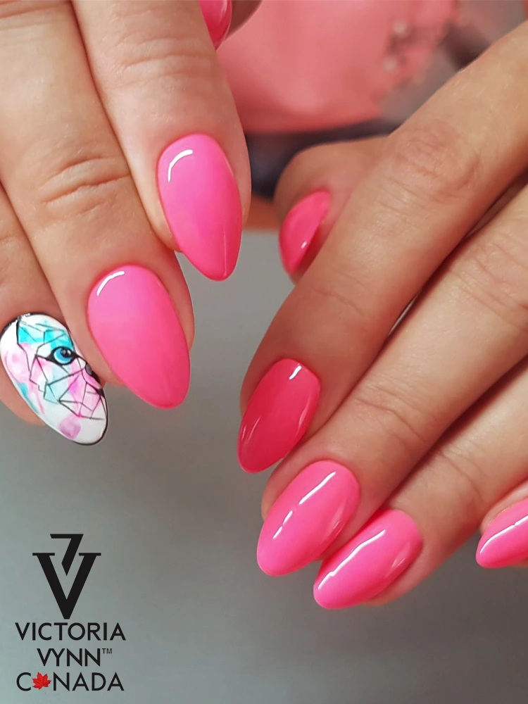 Best Candy Coral Pink Nails Victoria VYNN Pure Creamy Hybrid 076 Candy Bloom