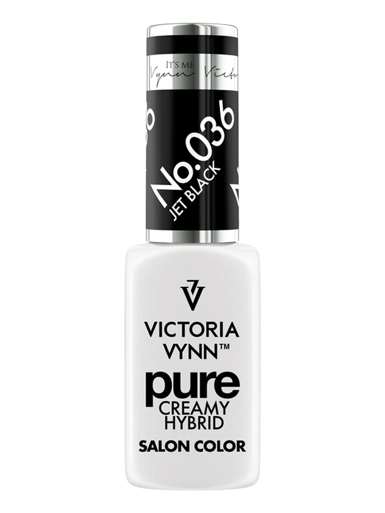 Best Intense Black Gel Nails Victoria VYNN Pure Creamy Hybrid 036 Jet Black