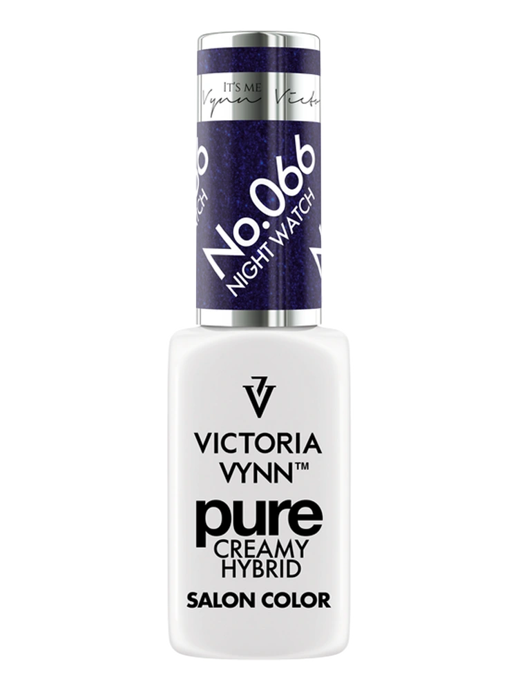 Best Navy Blue Sparkle Nails Victoria VYNN Pure Creamy Hybrid 066 Night Watch