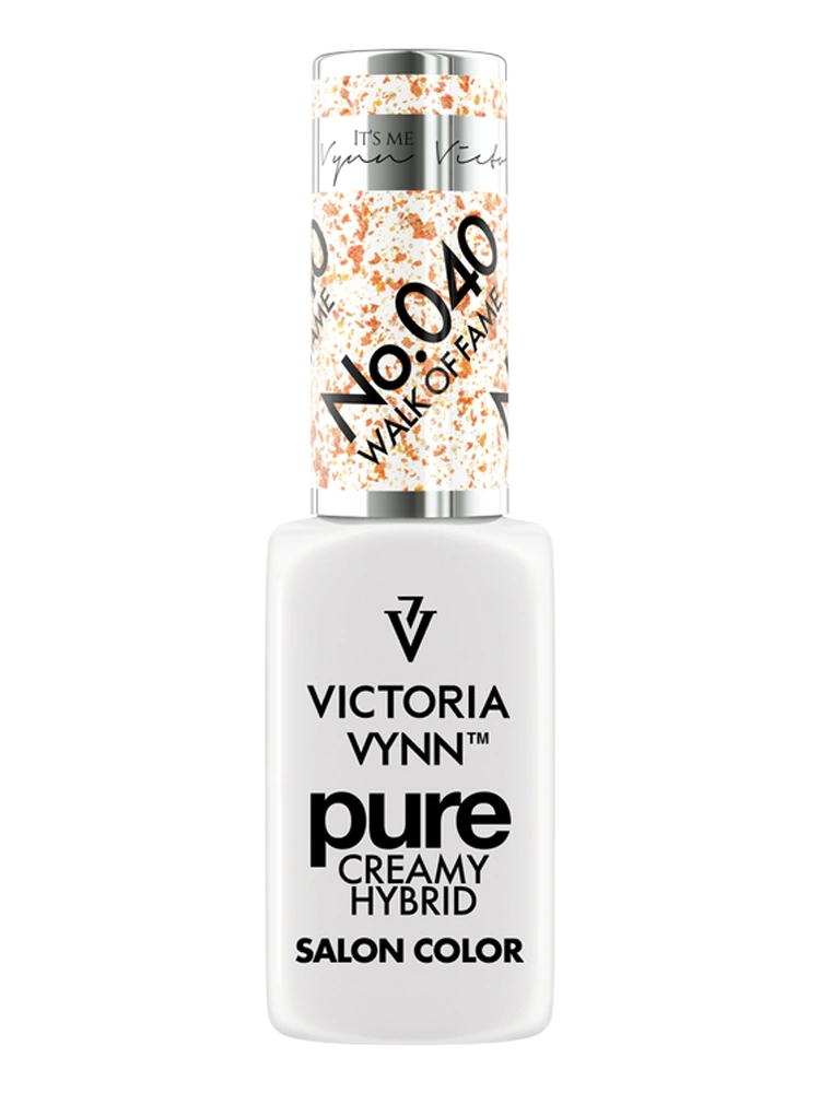 Charming Gold Glitter Nails Victoria VYNN Pure Creamy Hybrid 040 Walk of Fame