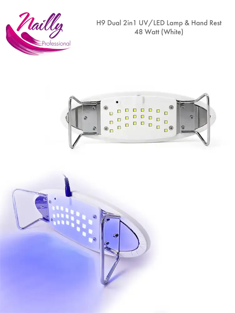 Nailly Professional 2in1 UV LED Nail Lamp and Hand Rest Oval 48 Watt