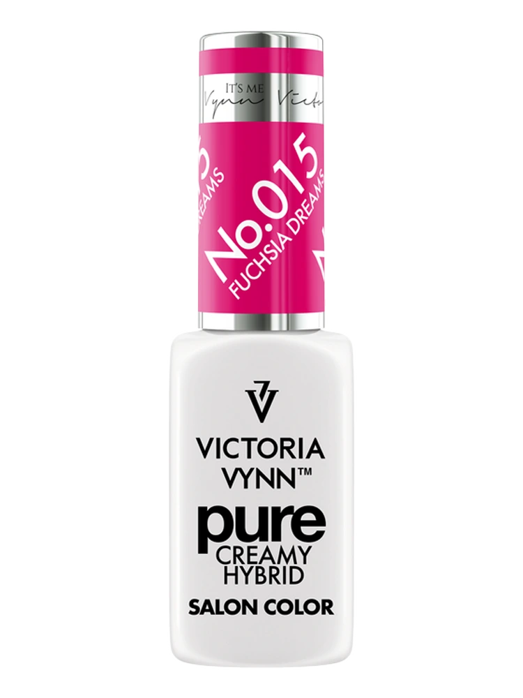 Hot Fuchsia Gel Nail Polish Victoria VYNN Pure Creamy Hybrid 015 Fuchsia Dream