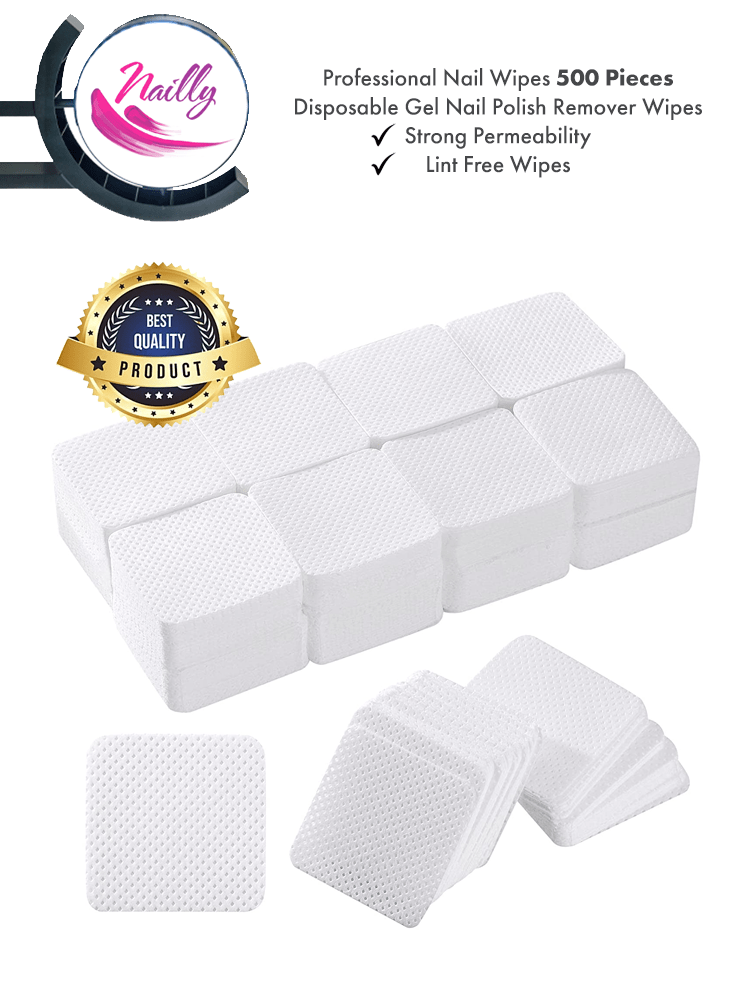 Nailly Professional Lint Free Nail Wipes 500 Pieces