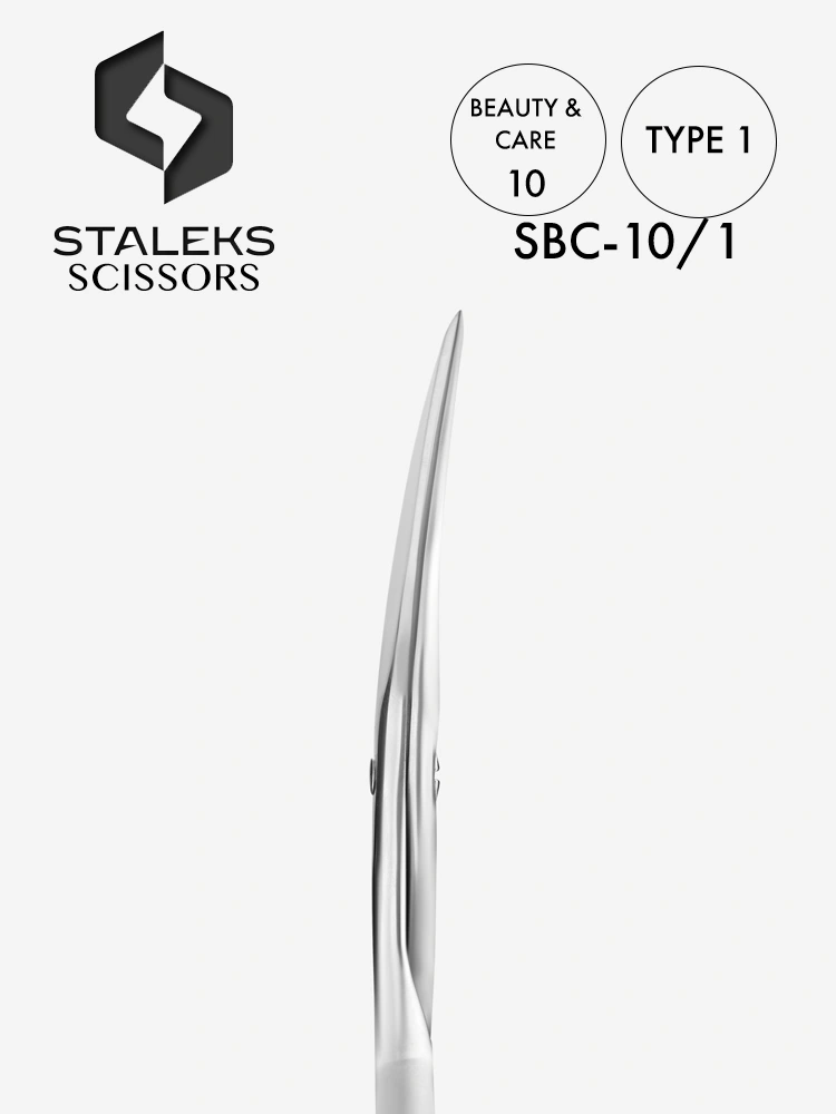 STALEKS BEAUTY & CARE Nail Cuticle Scissors Curved 10 Type 1