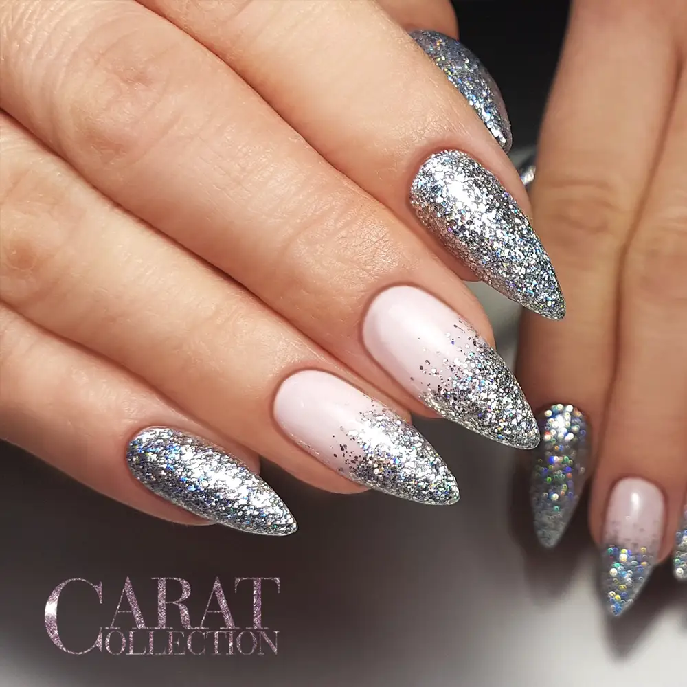 Silver glitter gel nail polish 225