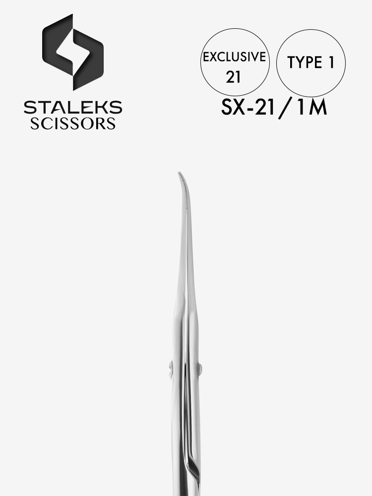 Staleks Super Fine Curved Cuticle Scissors Exclusive 21 Type 1
