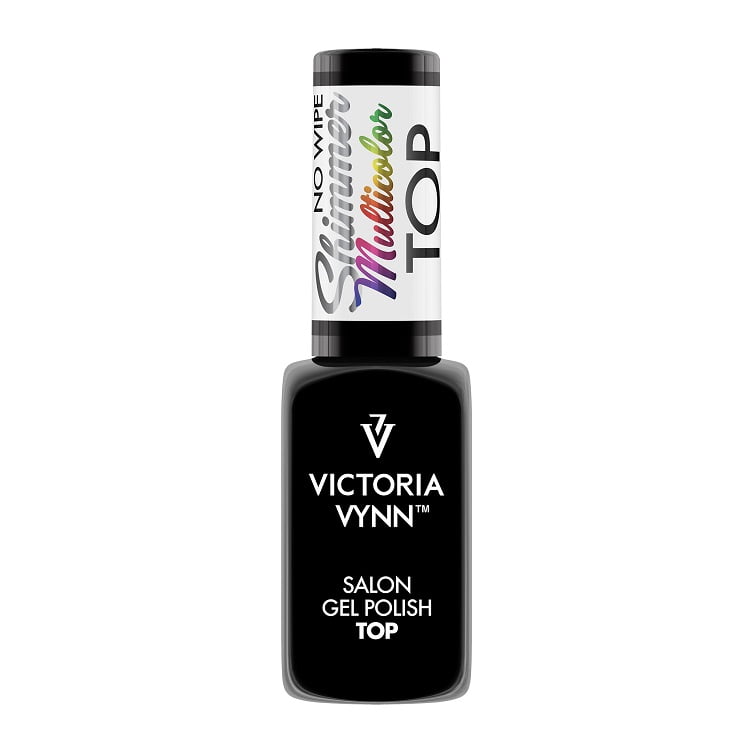 Salon Gel Polish Top Coat No Wipe Shimmer Multicolor