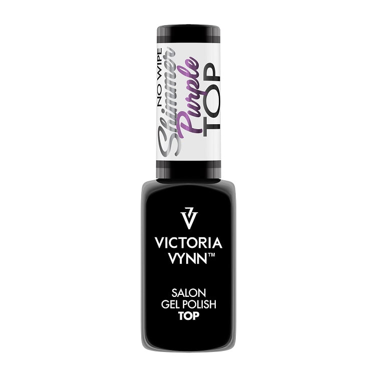 Salon Gel Polish Top Coat No Wipe Shimmer Purple