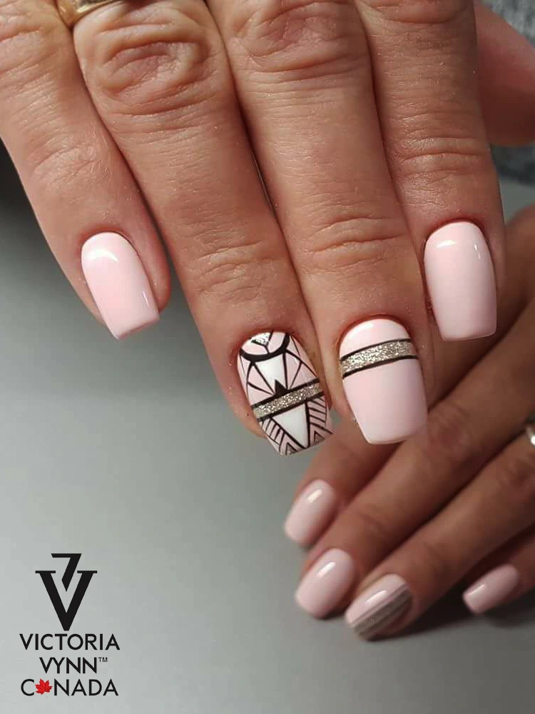 best powdery pink nails Victoria VYNN Pure Creamy Hybrid 073 Powder Pink
