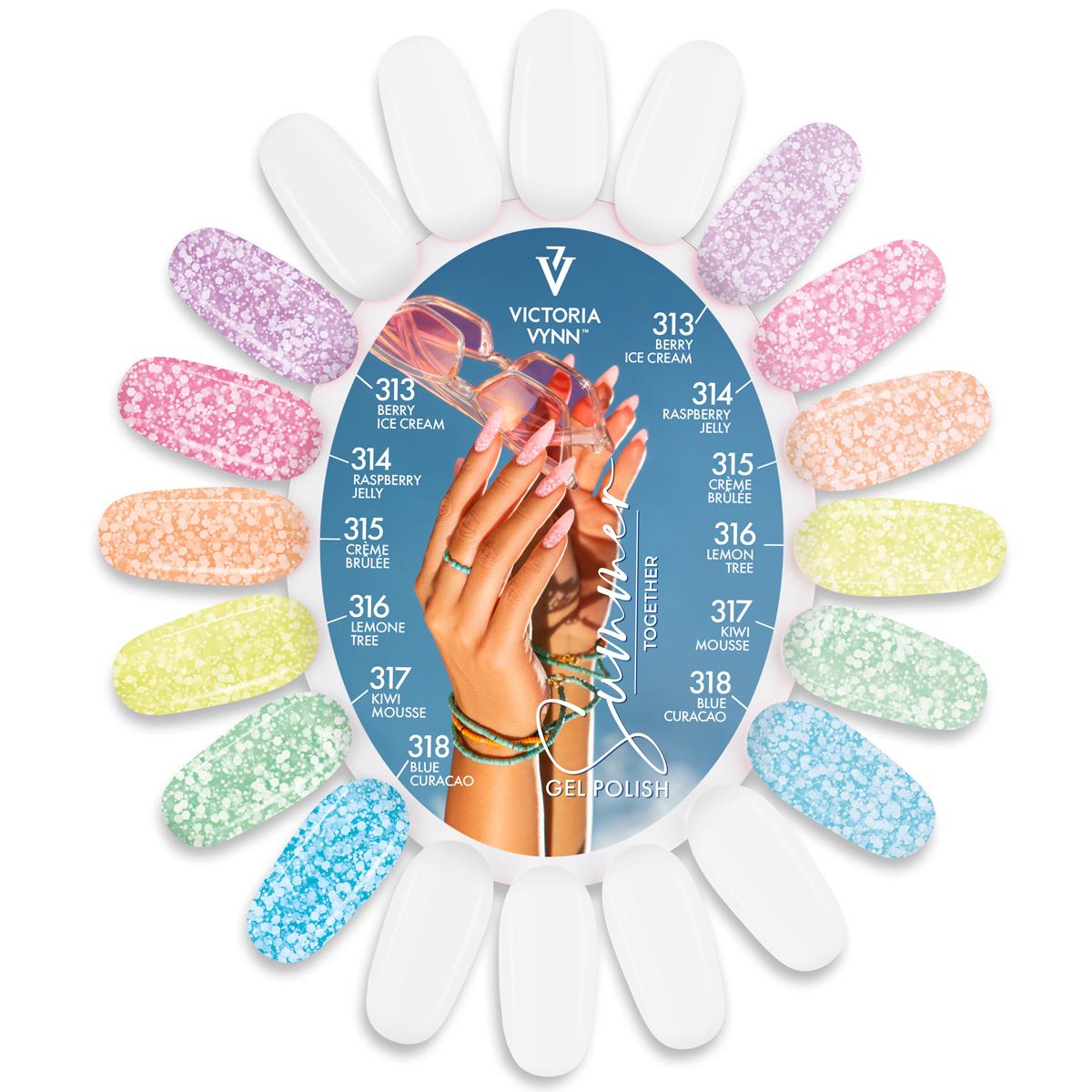 Color Chart Gel Polish 313 - 318