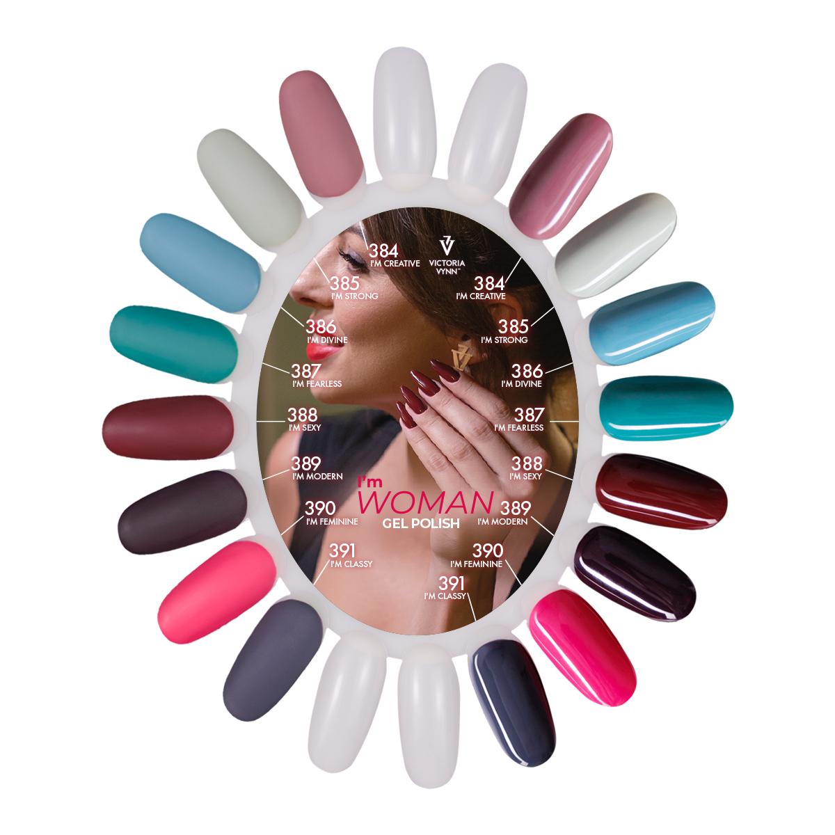 Victoria VYNN Color Chart I'm a Woman Gel Polish 384-391