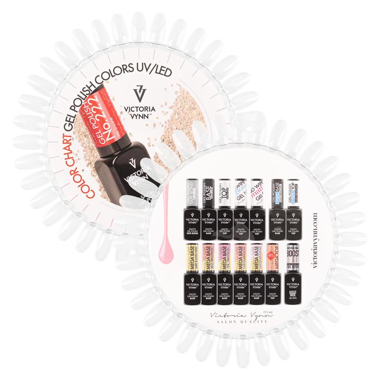 Color Chart Gel Polish Universal Unpainted 36 Nails
