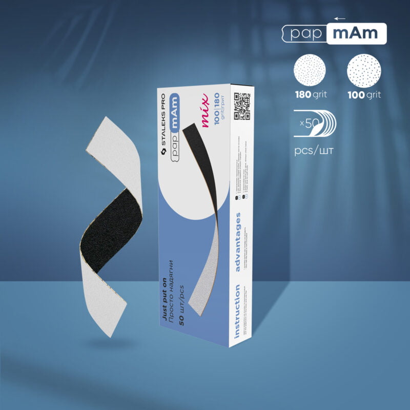 Staleks PRO Disposable double-sided files papmAm Mix EXPERT 22 100/180 grit (50 pcs)