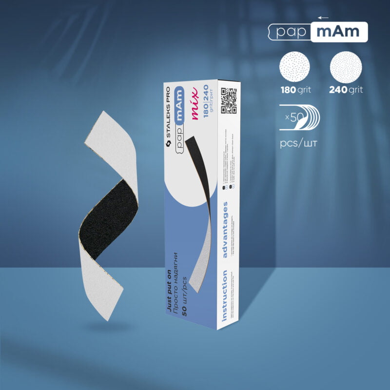 Staleks PRO Disposable double-sided files papmAm Mix EXPERT 22 180/240 grit (50 pcs)