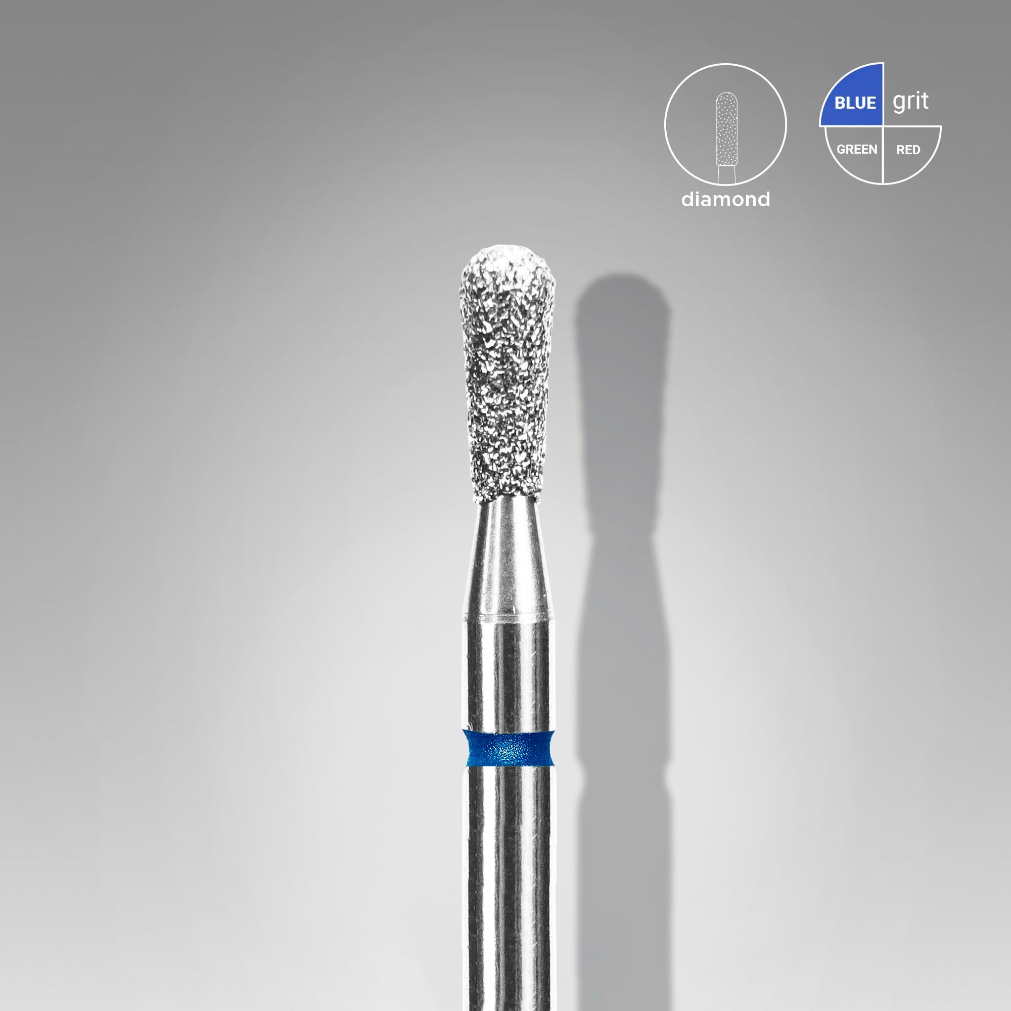 Staleks Diamond Nail Drill Bit "Match", Blue, Head Diameter 2.3mm, Working part 5mm (FA120B023/5)