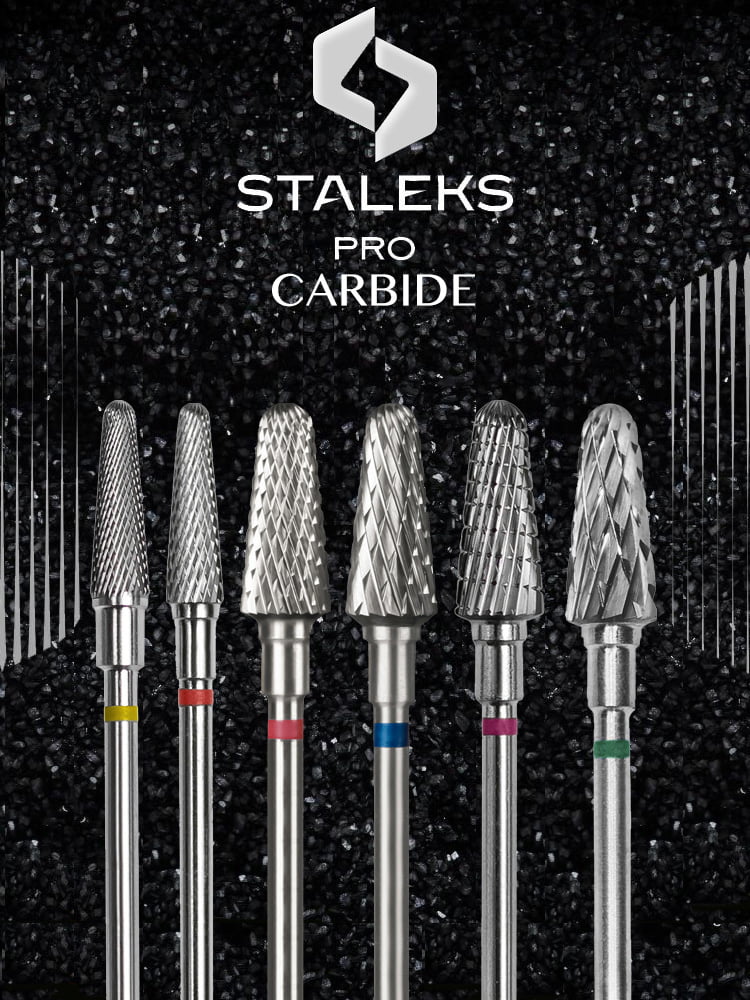 Staleks Best 100% Carbide Bits for Nails Frustum