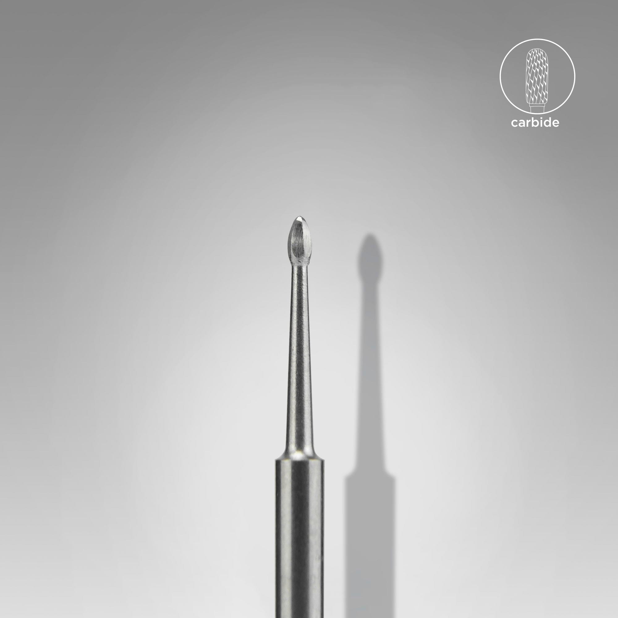 Staleks Carbide Nail Drill Bit, "Nail Cleaner Mini", Diameter 1.2mm, Working Part 2.5mm (FT12/012/2.5)