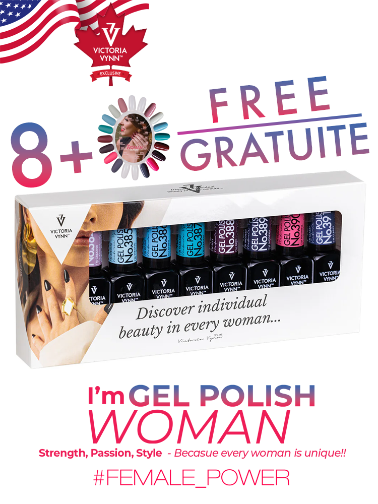 Pack of 8 I'm a woman collection gel polish