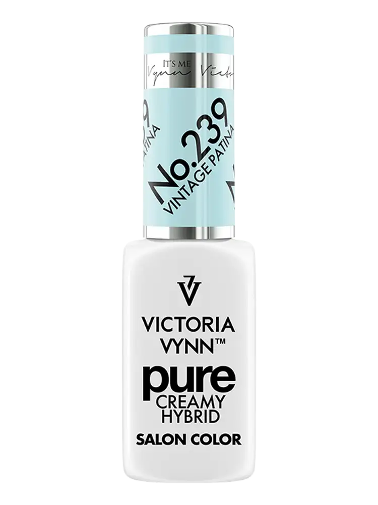 Pure Creamy Hybrid White Light Creamy Pastel Mint Green Gel Polish Vintage Patina No. 239