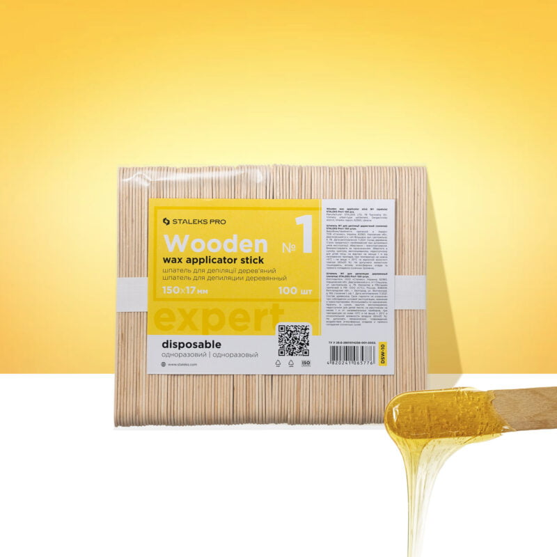 Staleks PRO Wooden wax applicator stick EXPERT 150×17 mm (100 pcs)