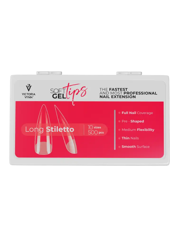 soft gel tips long stiletto tips