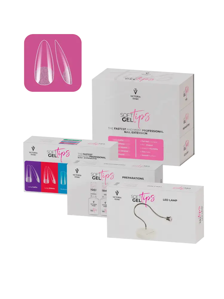 soft gel tips medium almond kit