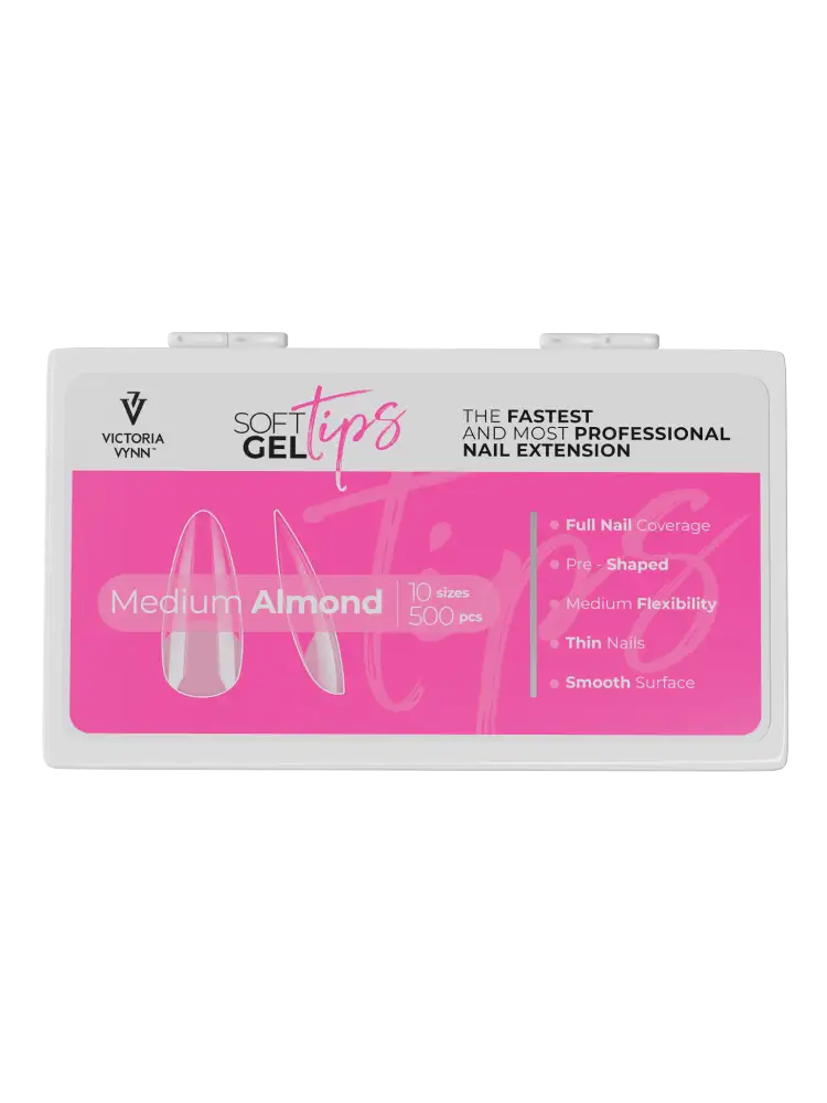 soft gel tips medium almond tips