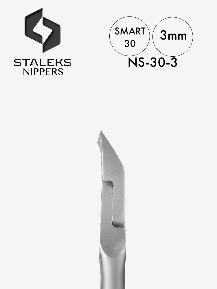 Staleks Best Coil Spring Cuticle Nippers Smart 30 Series 3 mm Alicates para cutículas con resorte en espiral Staleks Best, serie Smart 30, 3 mm