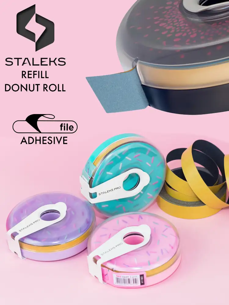 Staleks PRO Adhesive Nail File Refill Donut Roll