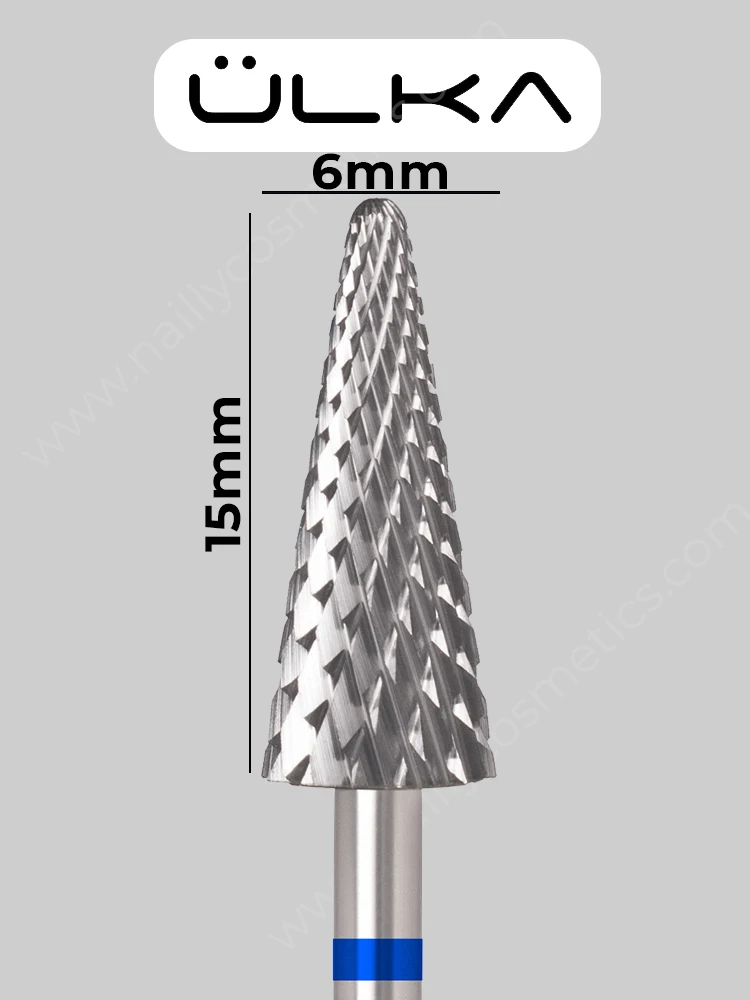 ÜLKA Carbide nail drill bit cone blue head diameter 6.0 mm