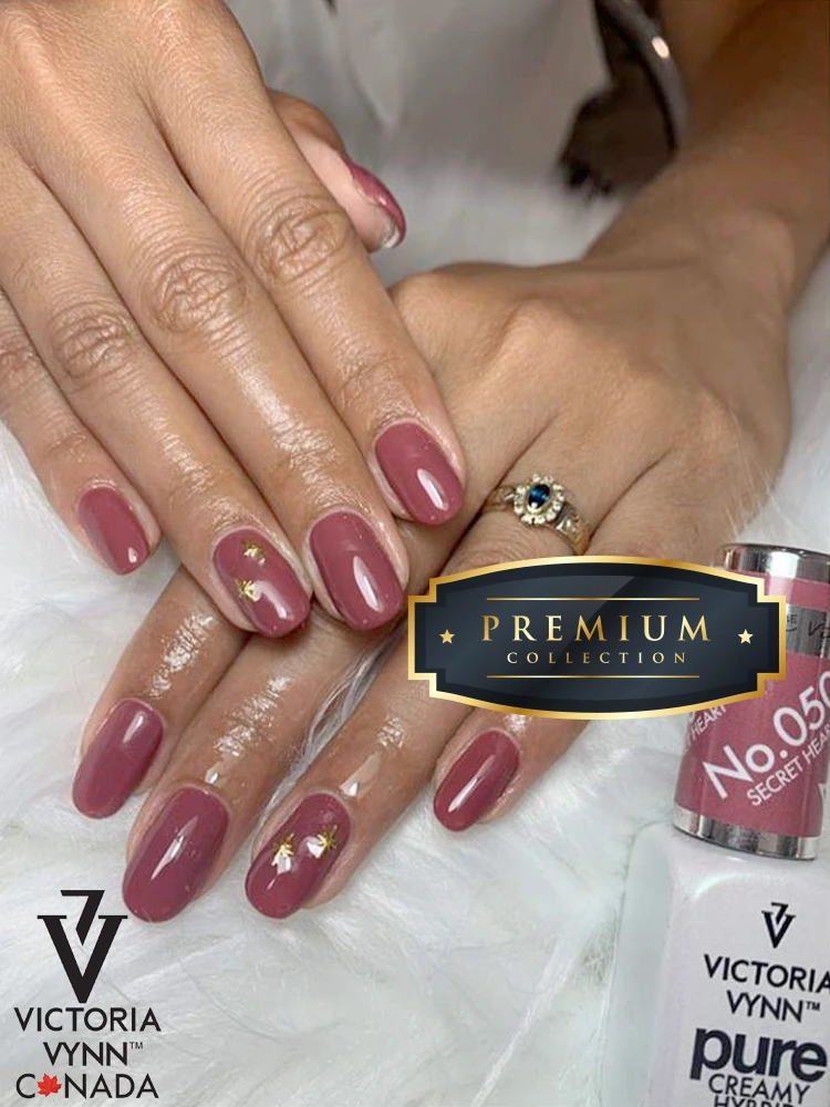 unique dirty pink nails victoria vynn pure creamy hybrid 050 secret heart