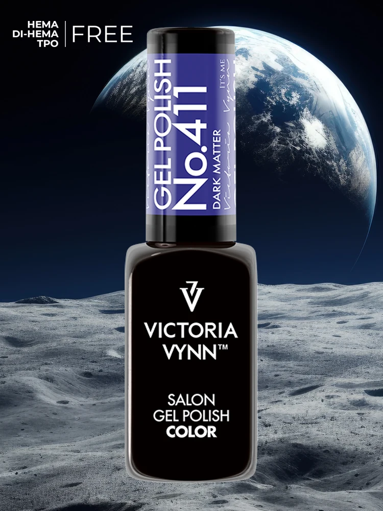victoria vynn salon gel polish no. 411 dark matter luna glass