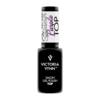 Victoria VYNN Gel Polish Top Coat No Wipe Shimmer Purple
