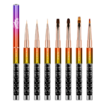 MSMO Set of 7 Professional Nail Art Brushes – Complete Nail Art Brush Kit